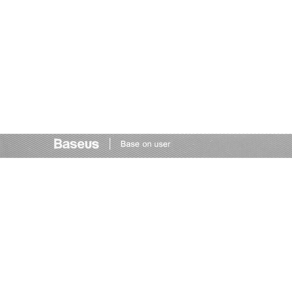 Band / Klettband / Kabelorganisator Baseus Rainbow Circle Velcro, 3 m, Grau