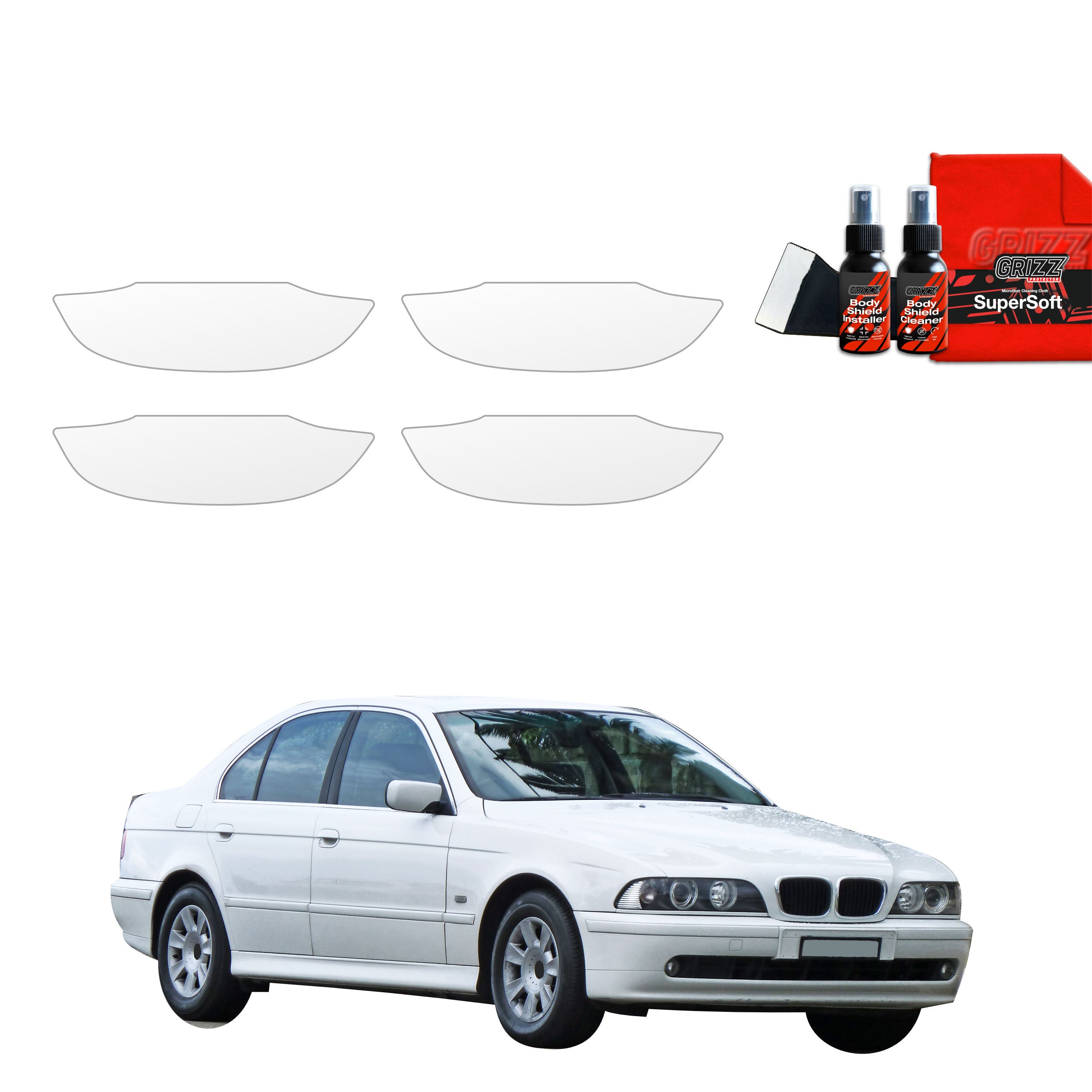 4in1 Schutzfolie Grizz Protector für Türgriffmulden - BMW 5 E39 Sedan (1995-2003)