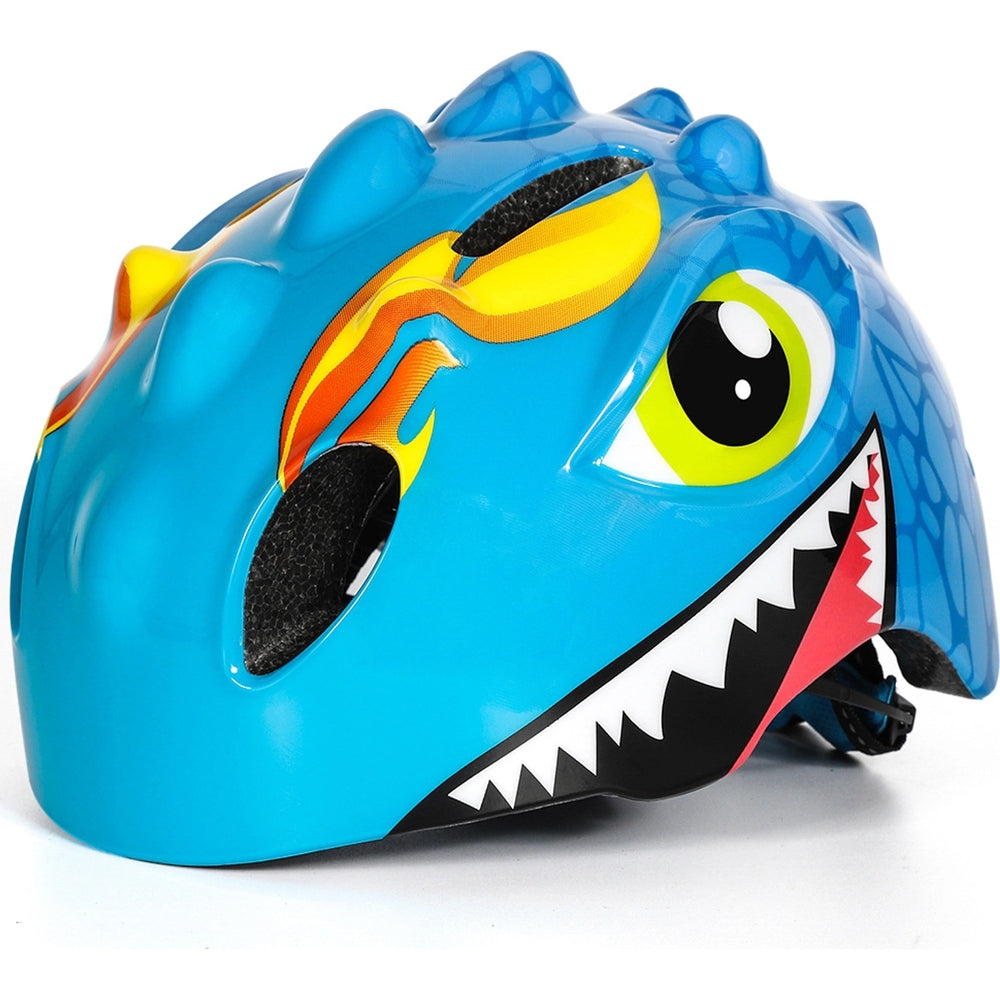 Fahrradhelm für Kinder, Wozinsky HT-006, mit Drachenmotiv, 50-54 cm, Blau