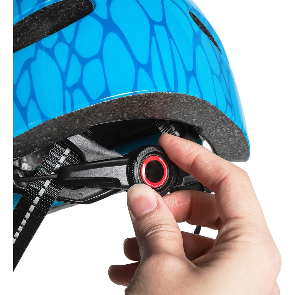 Fahrradhelm für Kinder, Wozinsky HT-006, mit Drachenmotiv, 50-54 cm, Blau