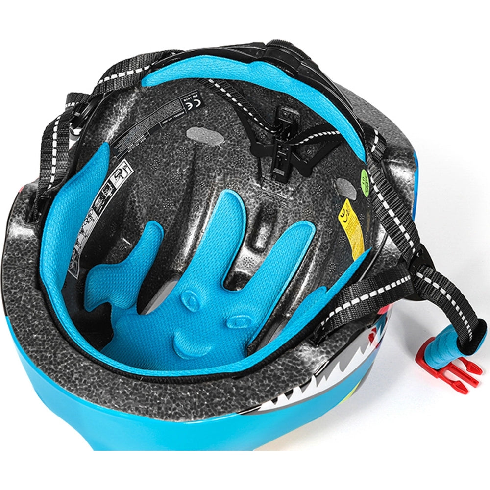 Fahrradhelm für Kinder, Wozinsky HT-006, mit Drachenmotiv, 50-54 cm, Blau