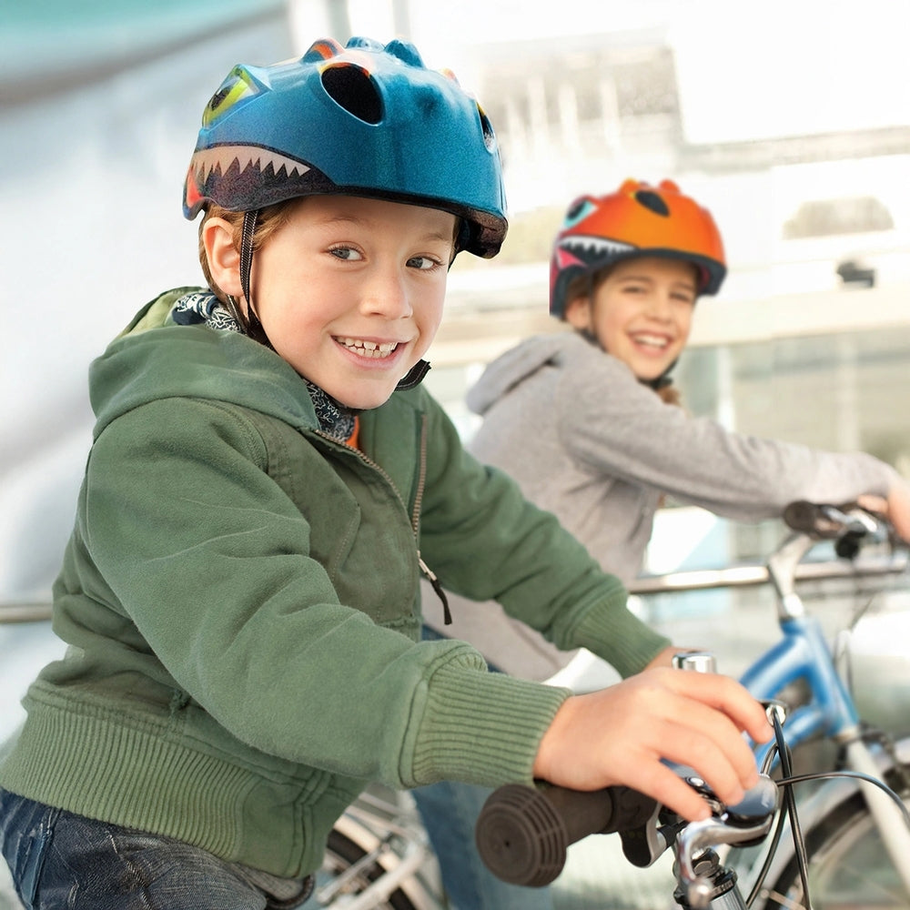 Fahrradhelm für Kinder, Wozinsky HT-006, mit Drachenmotiv, 50-54 cm, Blau