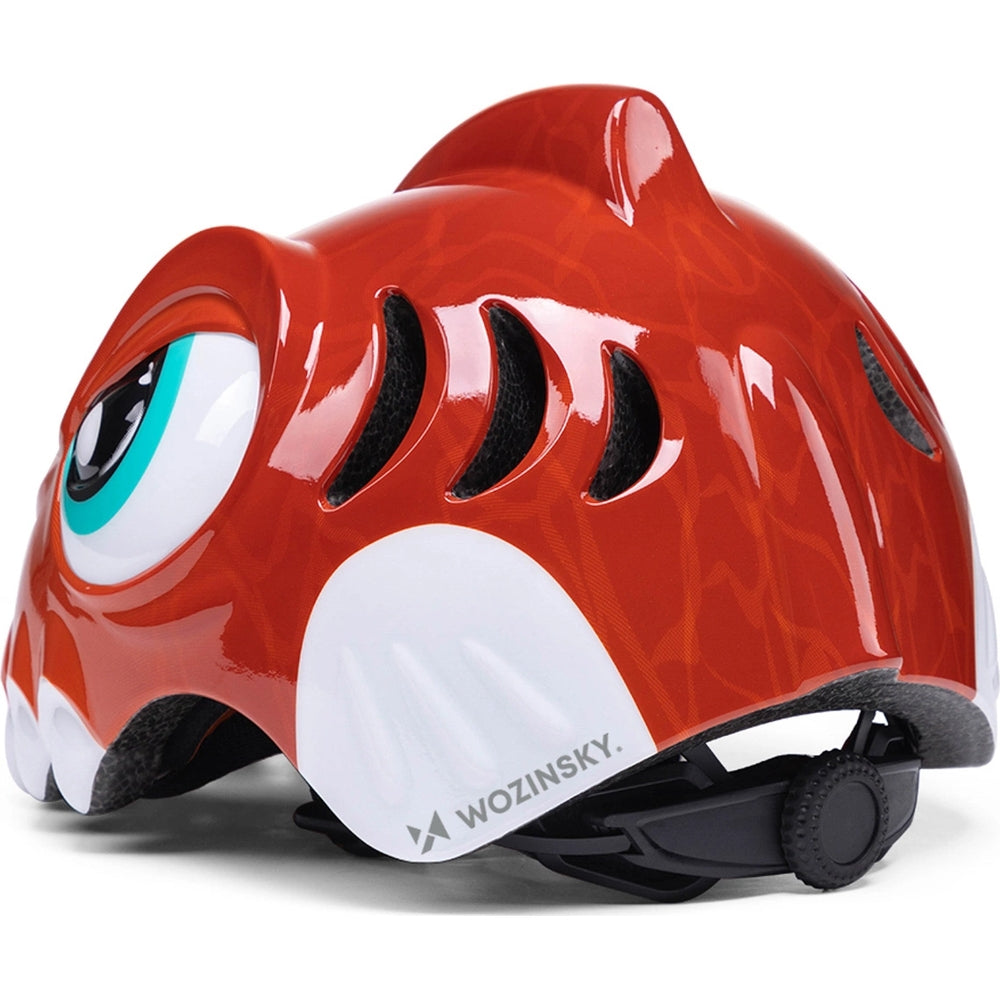 Fahrradhelm für Kinder, Wozinsky HT-62, Dinosaurier-Motiv, 52-56 cm, Rot