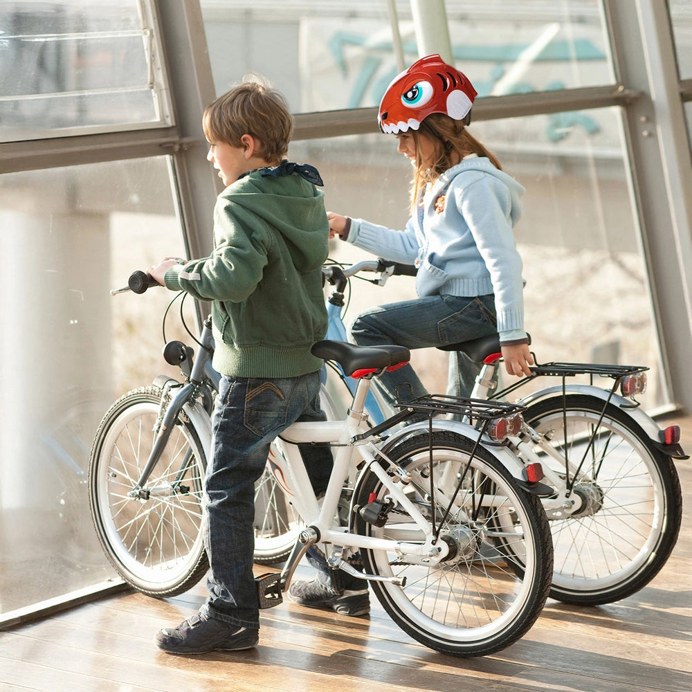 Fahrradhelm für Kinder, Wozinsky HT-62, Dinosaurier-Motiv, 52-56 cm, Rot