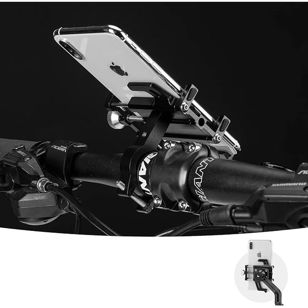 Rockbros 699-BK Fahrradhalterung für Smartphones mit einer Breite von 55 bis 100 mm / für Lenker mit einem Durchmesser von 22 bis 31,8 mm, Schwarz