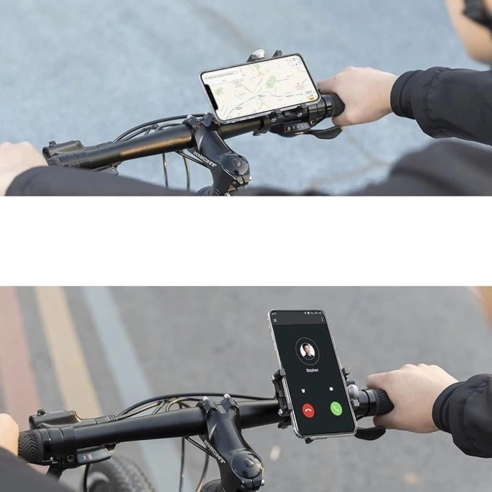 Rockbros 699-BK Fahrradhalterung für Smartphones mit einer Breite von 55 bis 100 mm / für Lenker mit einem Durchmesser von 22 bis 31,8 mm, Schwarz