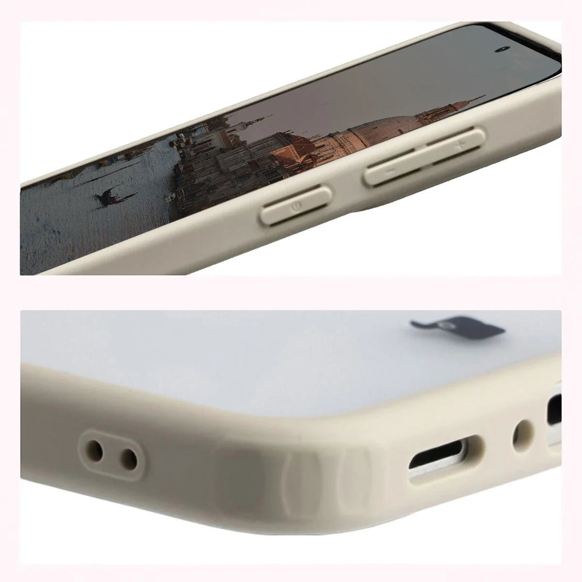 Schutzhülle mit Magnetring + gehärtetem Glas für Galaxy A37 5G / A36 5G, Bizon MatteO Pack, Getönt-Beige