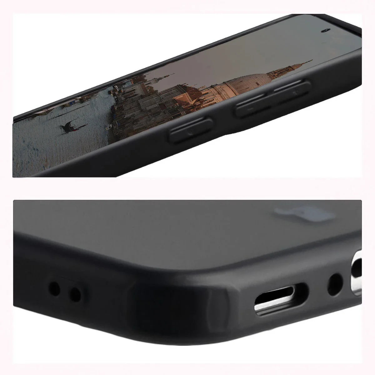 Schutzhülle mit Magnetring + gehärtetem Glas für Galaxy A37 5G / A36 5G, Bizon MatteO Pack, Getönt-Schwarz