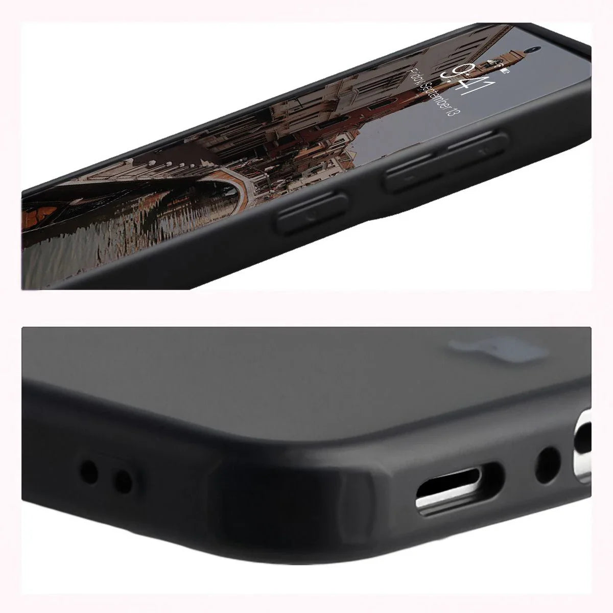 Handyhülle mit Magnetring für Galaxy A37 5G / A36 5G, Bizon Case MatteO, Getönt-Schwarz