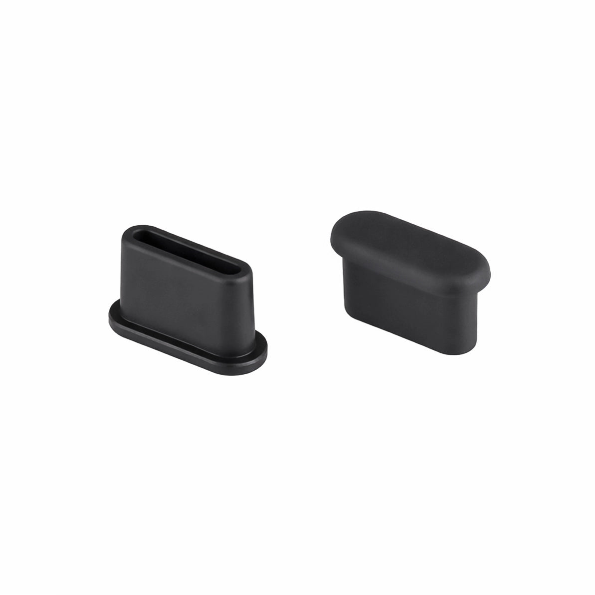 Ladeport-Abdeckung, Bizon Accessories Dust Plug, für Geräte mit Typ-C-Anschluss, Schwarz, 3 Stück