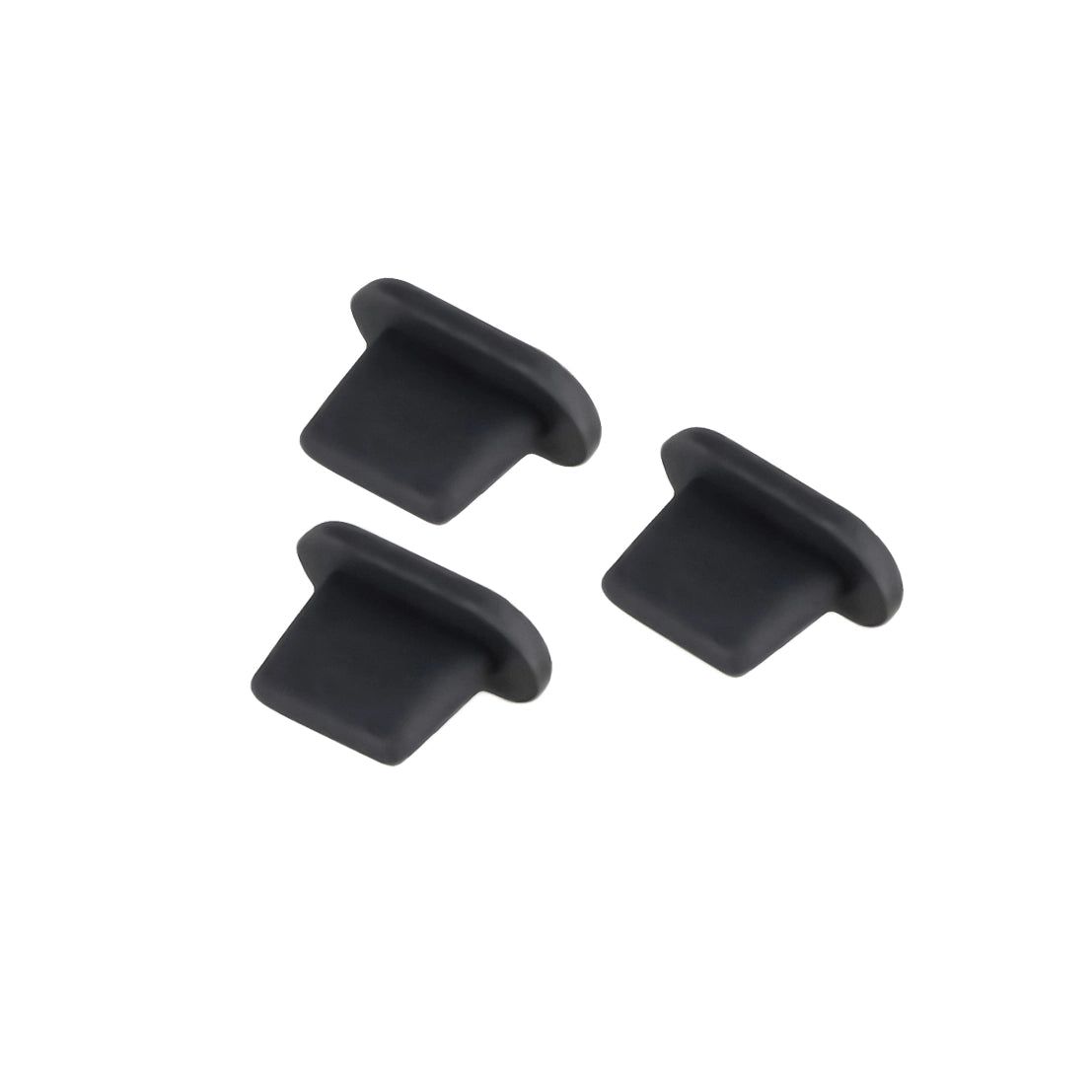Ladeport-Abdeckung Bizon Accessories Dust Plug für Geräte mit Lightning-Anschluss, Schwarz, 3 Stück