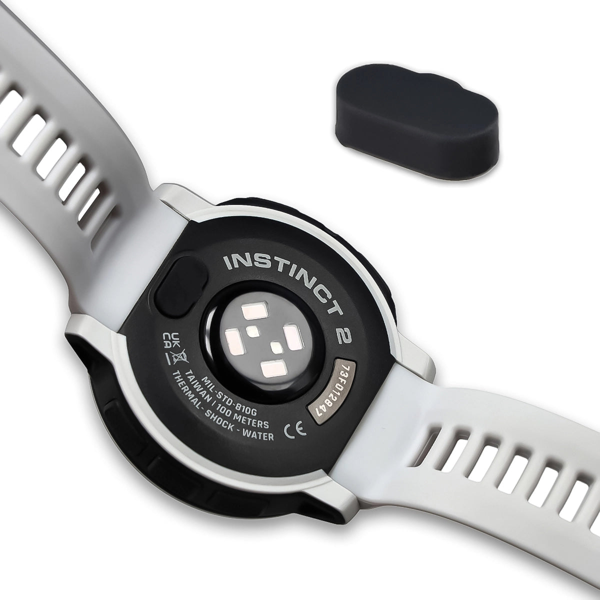Ladeport-Abdeckung Bizon Accessories Dust Plug für Garmin-Uhren, Schwarz, 1 Stück