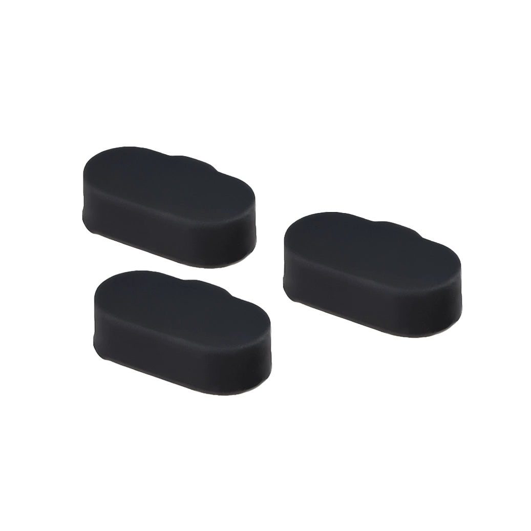 Ladeport-Abdeckung Bizon Accessories Dust Plug für Garmin-Uhren, Schwarz, 3 Stück