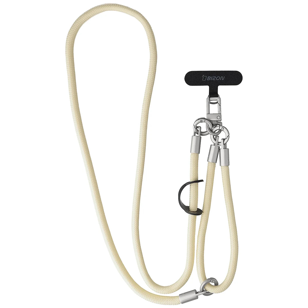 Universelle Handy-Lanyard für Handgelenk, Hals und Schulter, Bizon Accessories ReLoop, Beige (1/6)