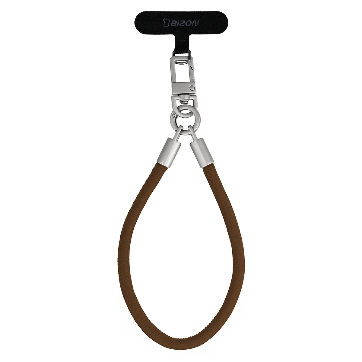 Universelle Handy-Lanyard für Handgelenk, Hals und Schulter, Bizon Accessories ReLoop, Braun (2/6)