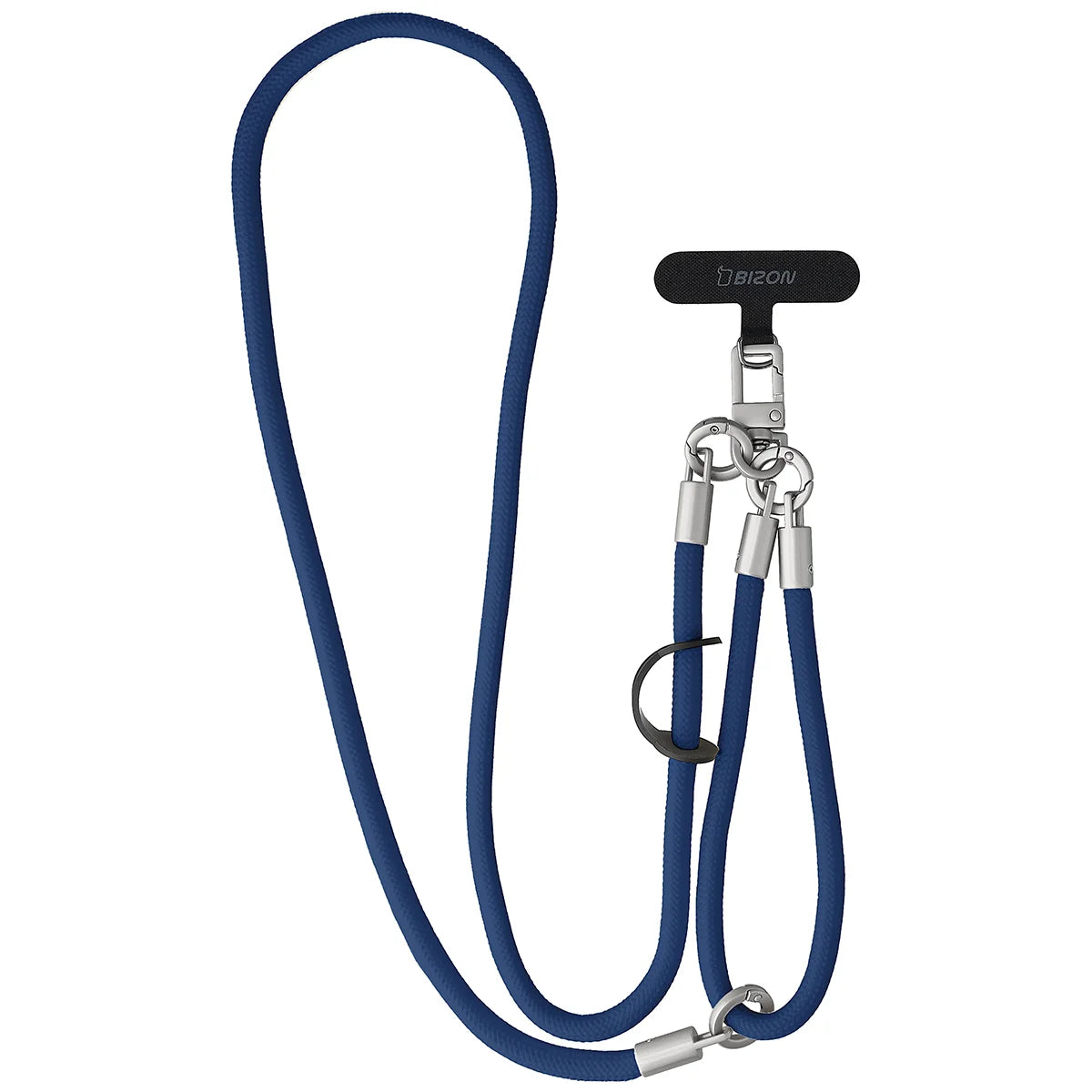 Universelle Handy-Lanyard für Handgelenk, Hals und Schulter, Bizon Accessories ReLoop, Dunkelblau (1/6)