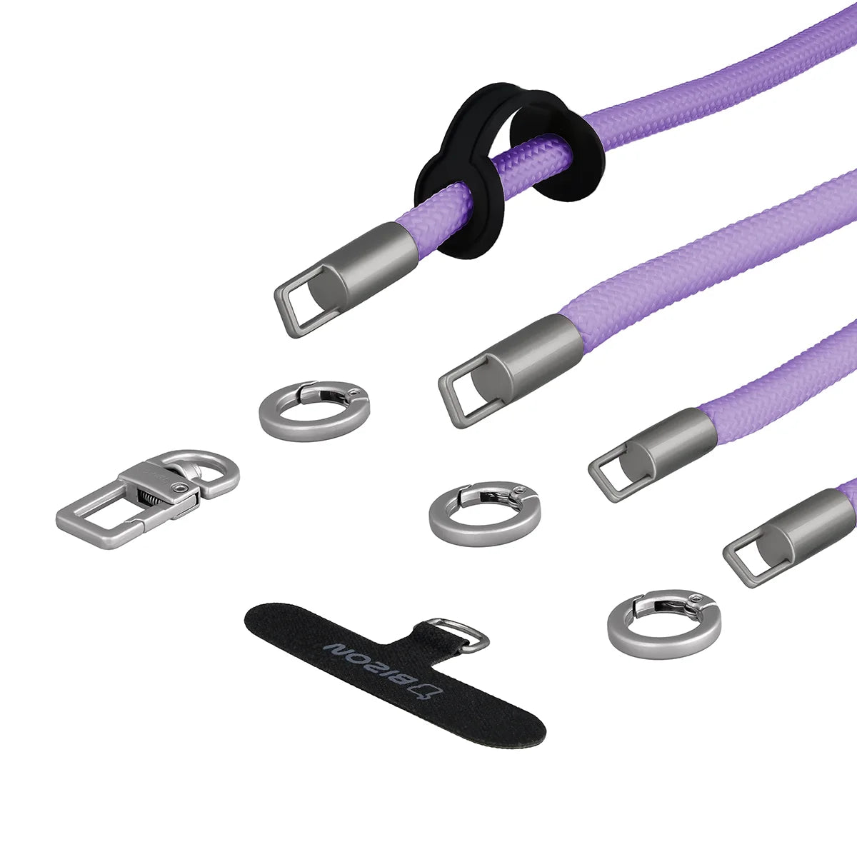 Universelle Handy-Lanyard für Handgelenk, Hals und Schulter, Bizon Accessories ReLoop, Violett (5/6)