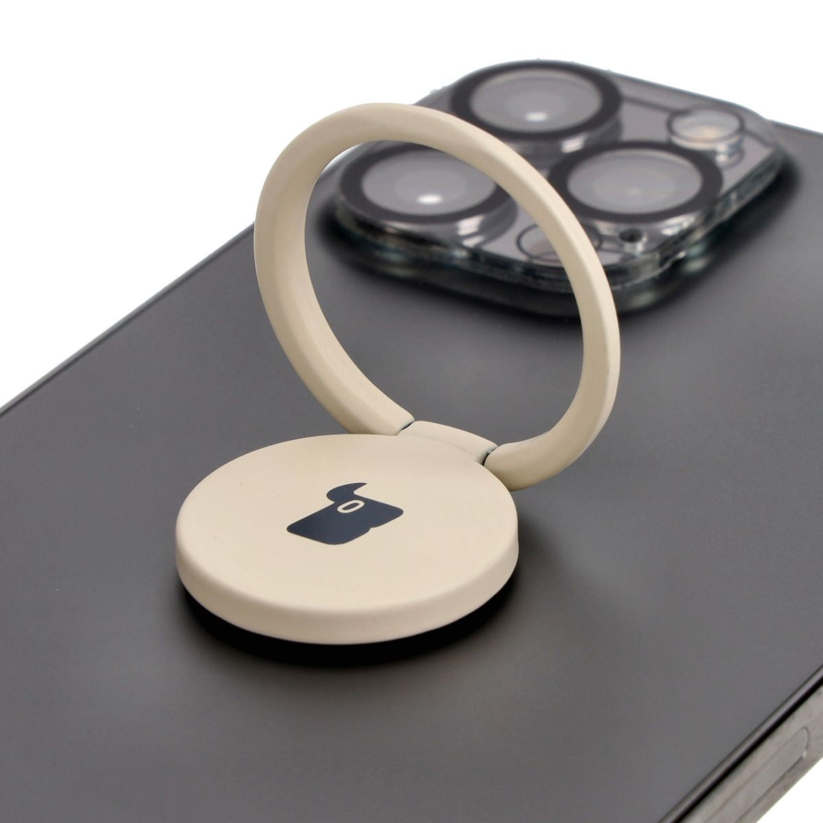 Fingergriff für Telefon, Bizon Accessories Ring Turtle, Beige