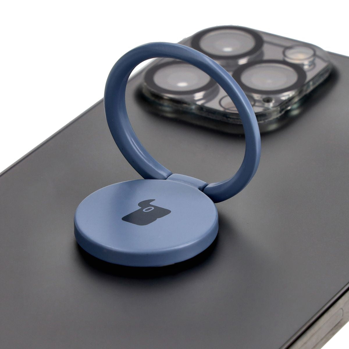 Fingergriff für Telefon, Bizon Accessories Ring Turtle, Grau