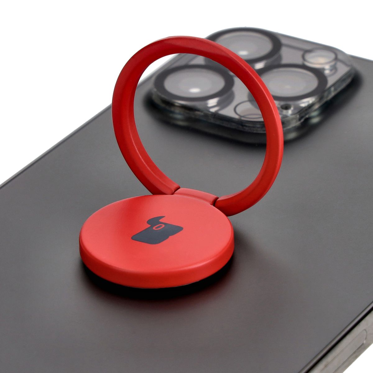 Fingergriff für Telefon, Bizon Accessories Ring Turtle, Rot