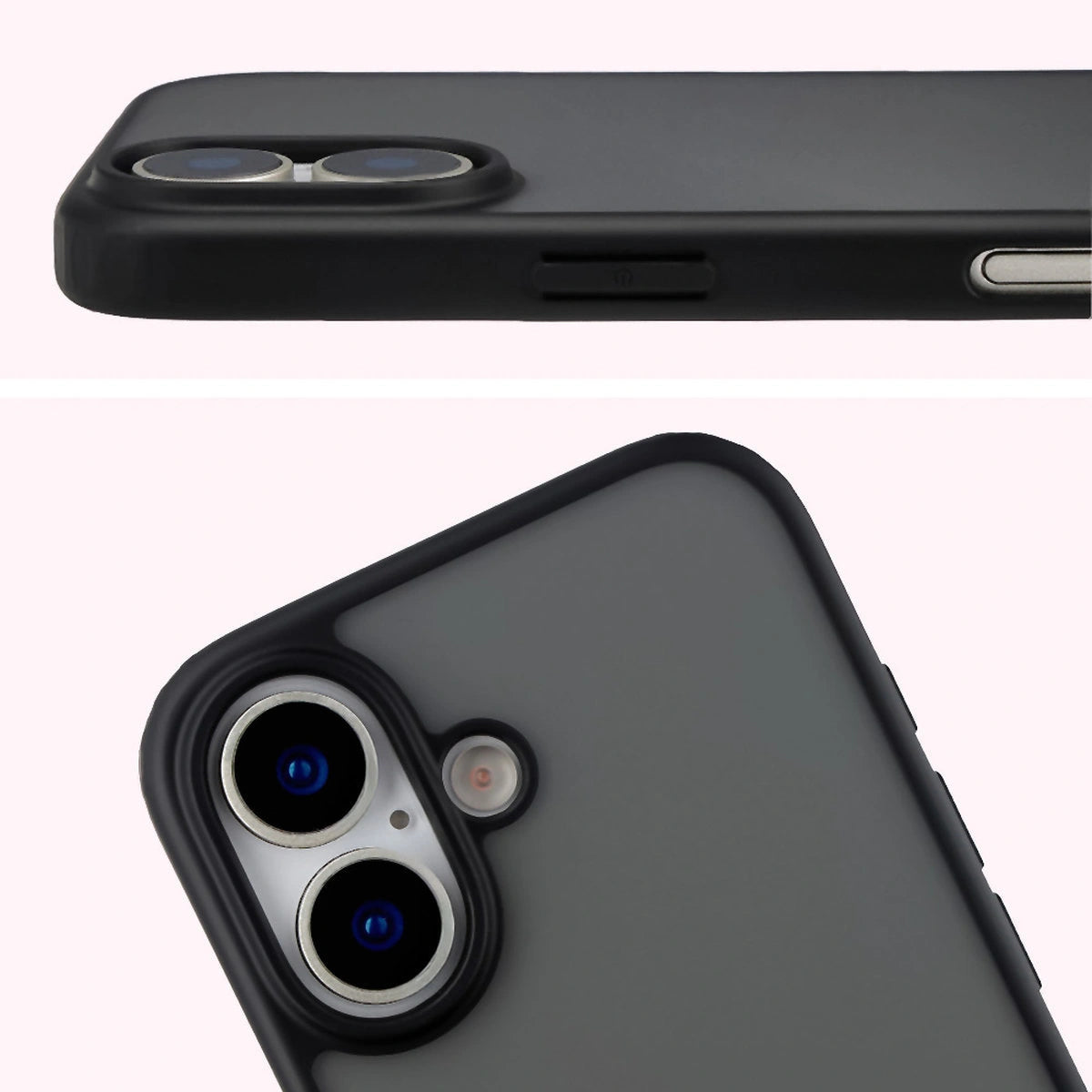 Schutzhülle + gehärtetem Glas für iPhone 17, Bizon Angelo Pack, Getönte mit schwarzem Rahmen