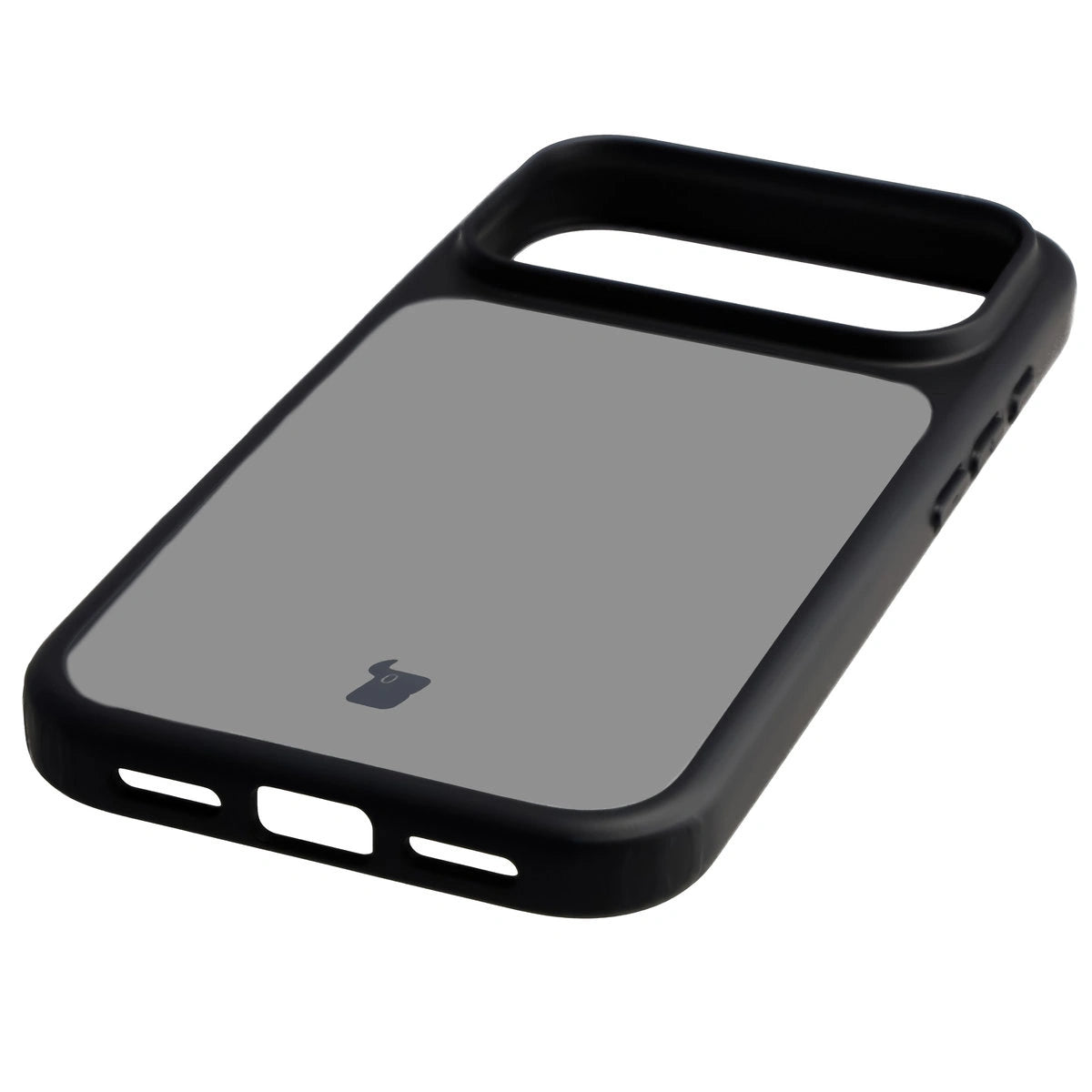 Schutzhülle + gehärtetem Glas für iPhone 17 Pro, Bizon Angelo Pack, Getönte mit schwarzem Rahmen