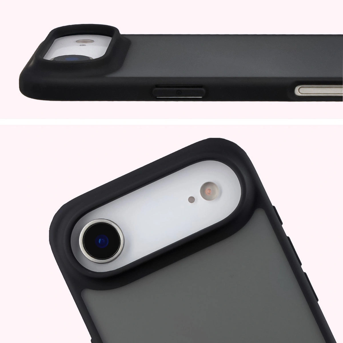 Schutzhülle + gehärtetem Glas für iPhone Air, Bizon Angelo Pack, Getönte mit schwarzem Rahmen