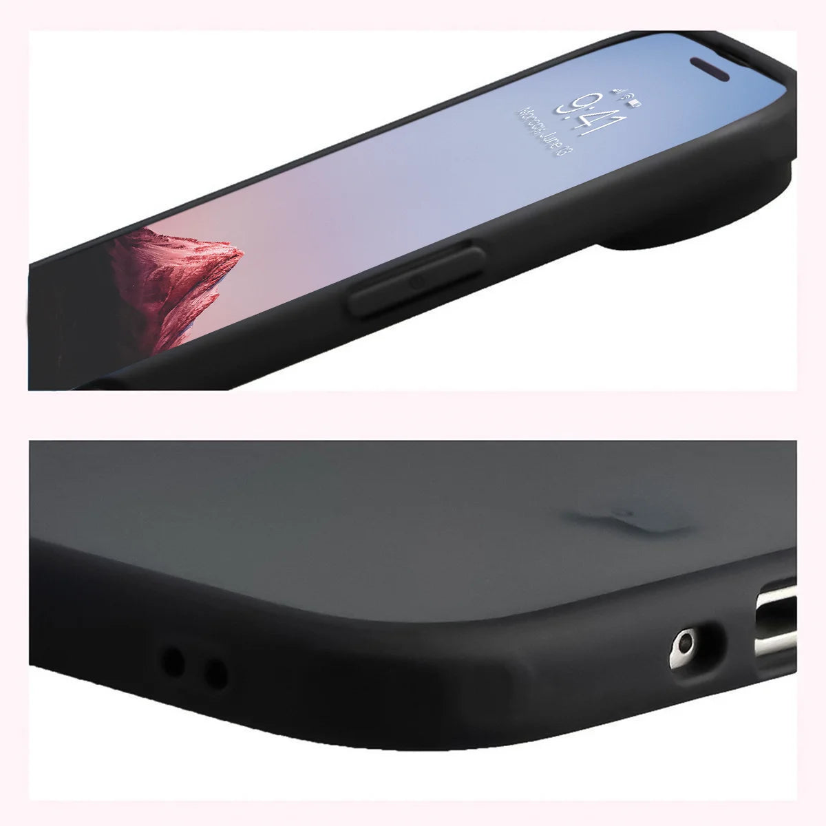 Schutzhülle + gehärtetem Glas für iPhone Air, Bizon Angelo Pack, Getönte mit schwarzem Rahmen