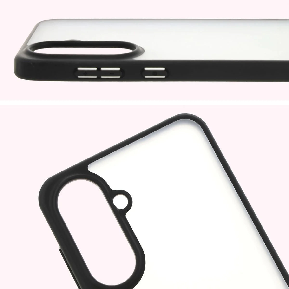 Schutzhülle + gehärtetem Glas für Galaxy A56 5G, Bizon Angelo Pack, Getönte mit schwarzem Rahmen