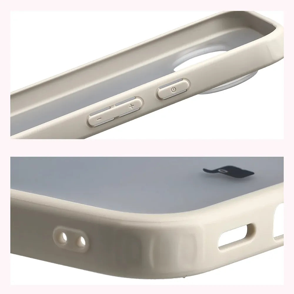Schutzhülle + gehärtetem Glas für Google Pixel 11 / 11 Pro / 10 / 10 Pro, Bizon Angelo Pack, Semitransparent mit beigem Rahmen (5/8)