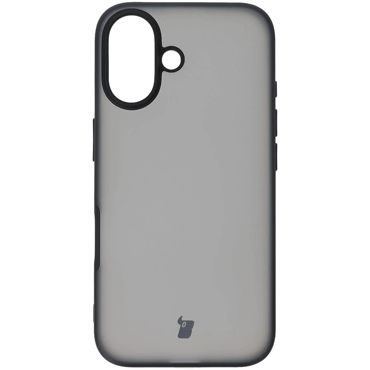 Schutzhülle + gehärtetem Glas für iPhone 16, Bizon Angelo Pack, Getönte mit schwarzem Rahmen