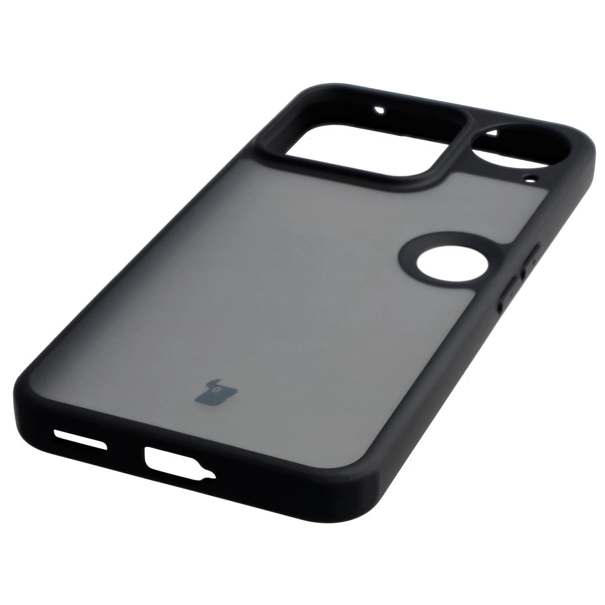 Schutzhülle + gehärtetem Glas für Nothing Phone (3), Bizon Angelo Pack, Getönte mit schwarzem Rahmen