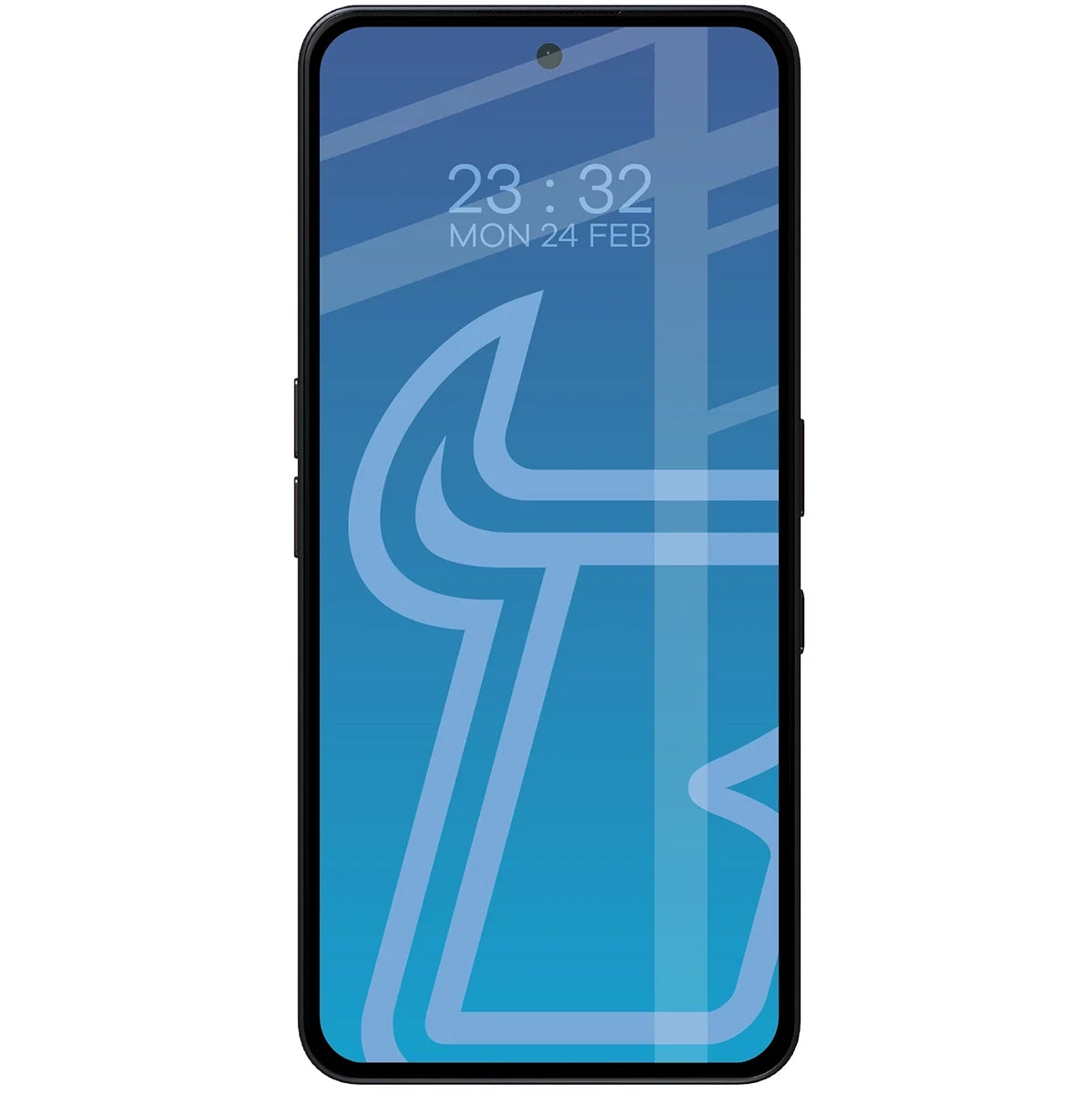 Schutzhülle + gehärtetem Glas für Nothing Phone (3a), Bizon Angelo Pack, Semitransparent mit grauem Rahmen