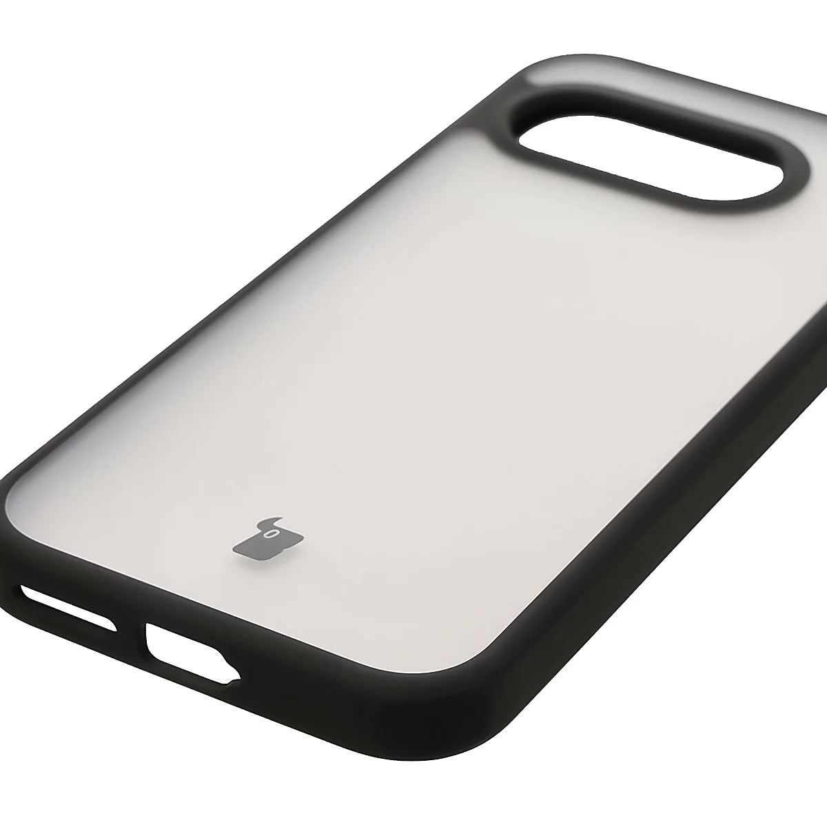 Schutzhülle + gehärtetem Glas für Google Pixel 9a, Bizon Angelo Pack, Getönte mit schwarzem Rahmen