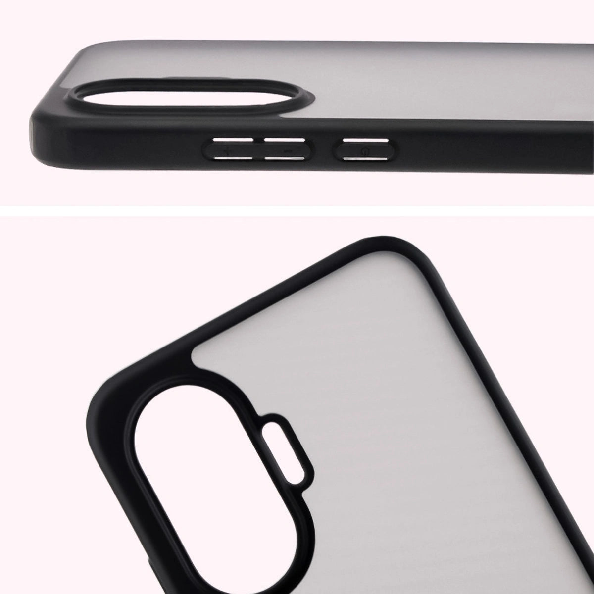 Schutzhülle + gehärtetem Glas Bizon Angelo Pack für Xiaomi POCO F7, Getönte mit schwarzem Rahmen