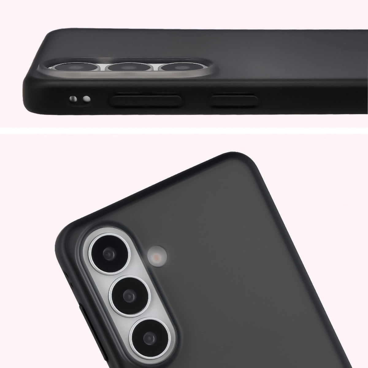 Schutzhülle + gehärtetem Glas für Galaxy S26 Plus, Bizon Angelo Pack, Getönte mit schwarzem Rahmen