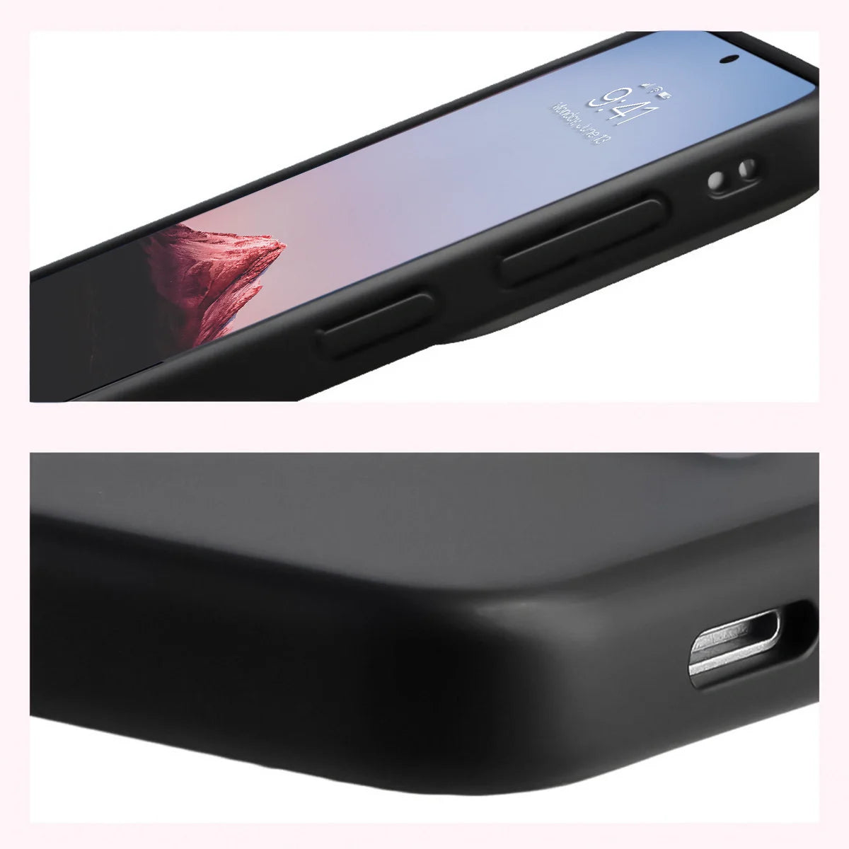 Schutzhülle + gehärtetem Glas für Galaxy S26 Plus, Bizon Angelo Pack, Getönte mit schwarzem Rahmen