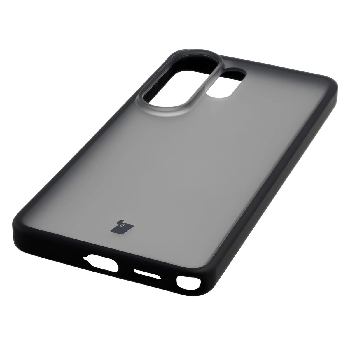Schutzhülle + gehärtetem Glas Bizon Angelo Pack für Galaxy S26 Ultra, Getönte mit schwarzem Rahmen