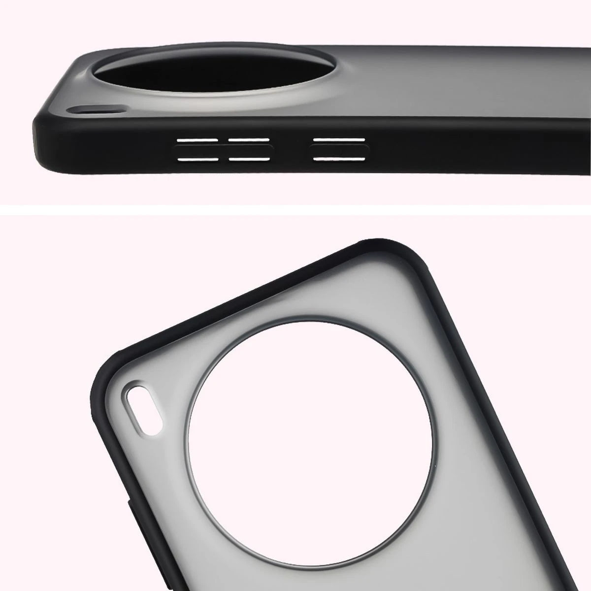 Schutzhülle + gehärtetem Glas für Vivo X300, Bizon Angelo Pack, Getönte mit schwarzem Rahmen