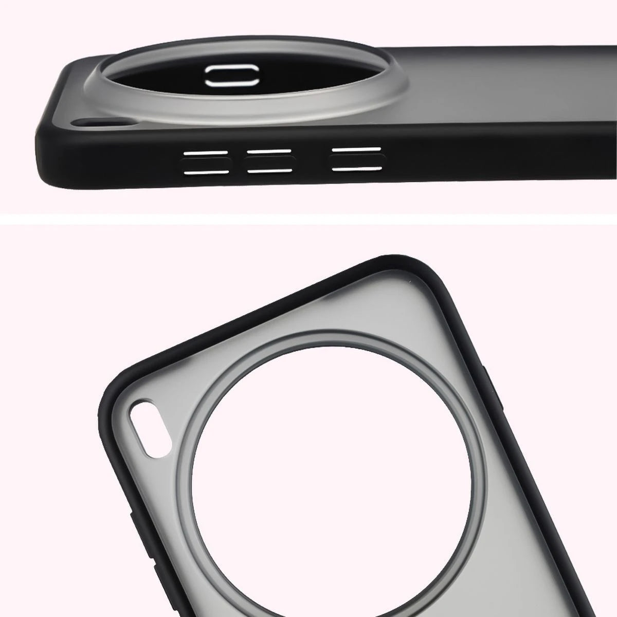 Schutzhülle + gehärtetem Glas für Vivo X300 Pro, Bizon Angelo Pack, Getönte mit schwarzem Rahmen