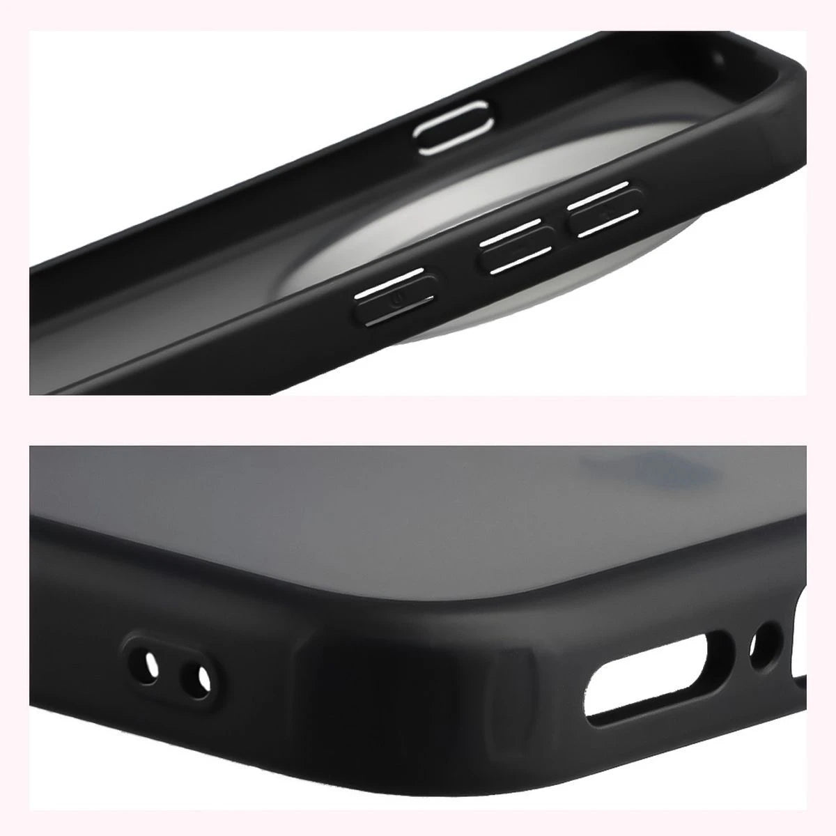 Schutzhülle + gehärtetem Glas für Vivo X300 Pro, Bizon Angelo Pack, Getönte mit schwarzem Rahmen