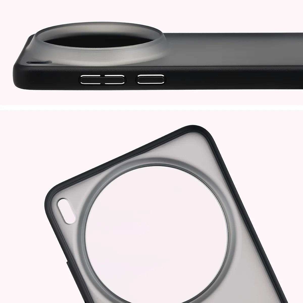 Schutzhülle + gehärtetem Glas für Vivo X300 Ultra, Bizon Angelo Pack, Getönte mit schwarzem Rahmen