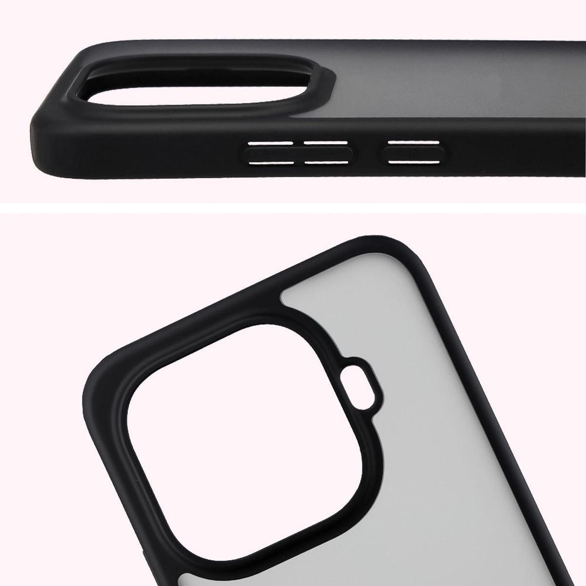 Schutzhülle + gehärtetem Glas für Xiaomi 15T Pro, Bizon Angelo Pack, Getönte mit schwarzem Rahmen