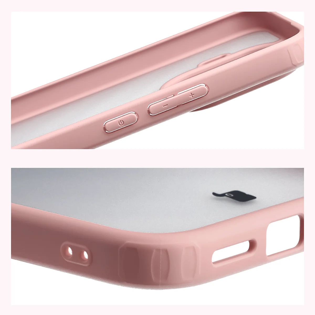 Schutzhülle + gehärtetem Glas für Xiaomi 17T, Bizon Angelo Pack, Semitransparent mit hellrosem Rahmen