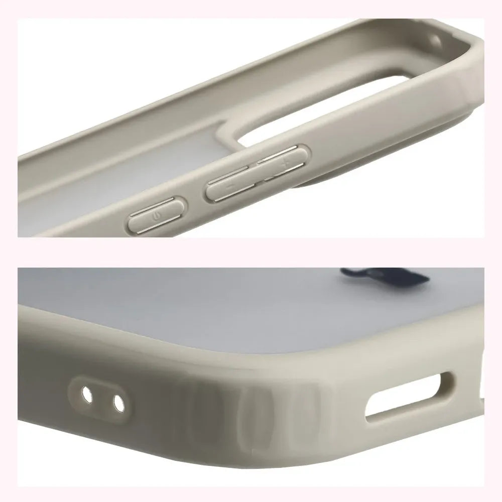 Schutzhülle + gehärtetem Glas für Xiaomi POCO F9 Ultra, Bizon Angelo Pack, Semitransparent mit beigem Rahmen (5/8)