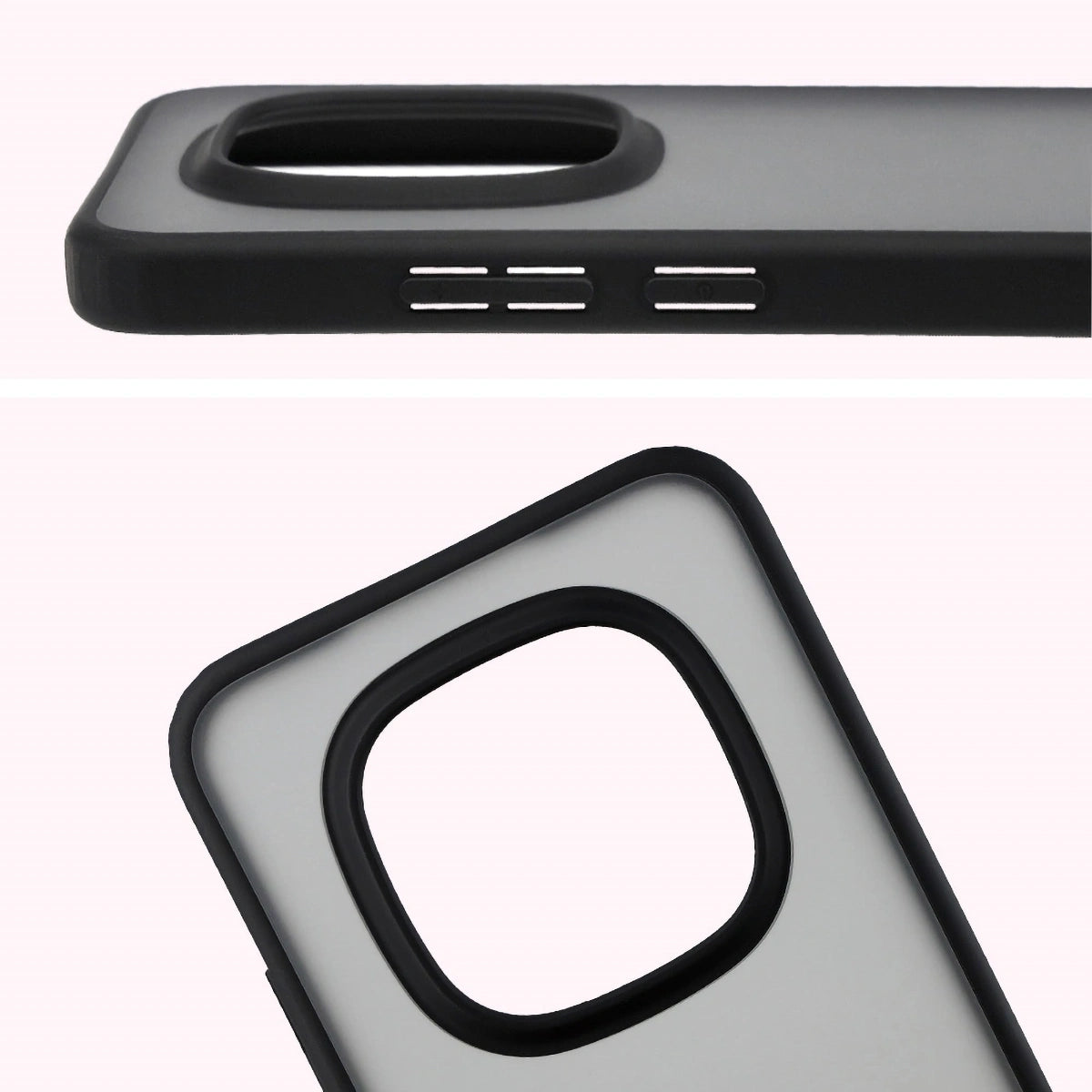 Schutzhülle + gehärtetem Glas für Xiaomi Redmi Note 15 Pro 5G, Bizon Angelo Pack, Getönte mit schwarzem Rahmen