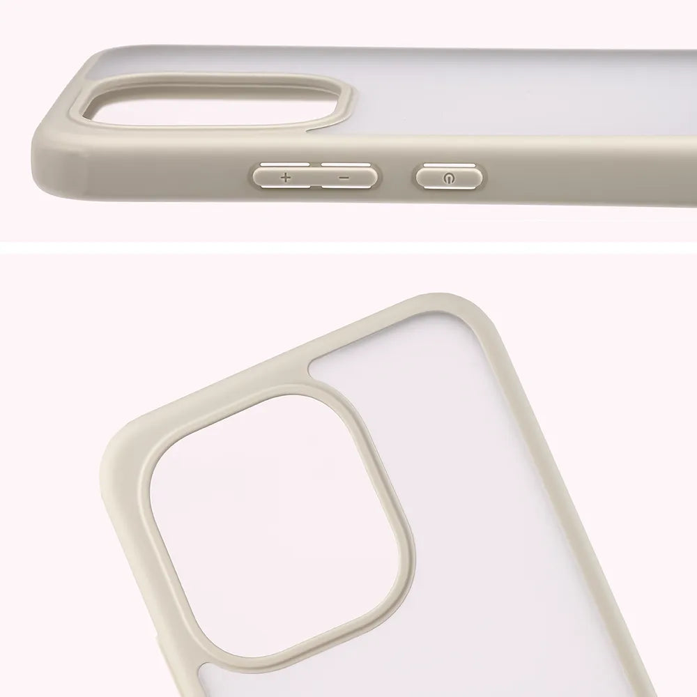Schutzhülle + gehärtetem Glas für Xiaomi Redmi Note 17 4G/5G, Bizon Angelo Pack, Semitransparent mit beigem Rahmen (4/7)