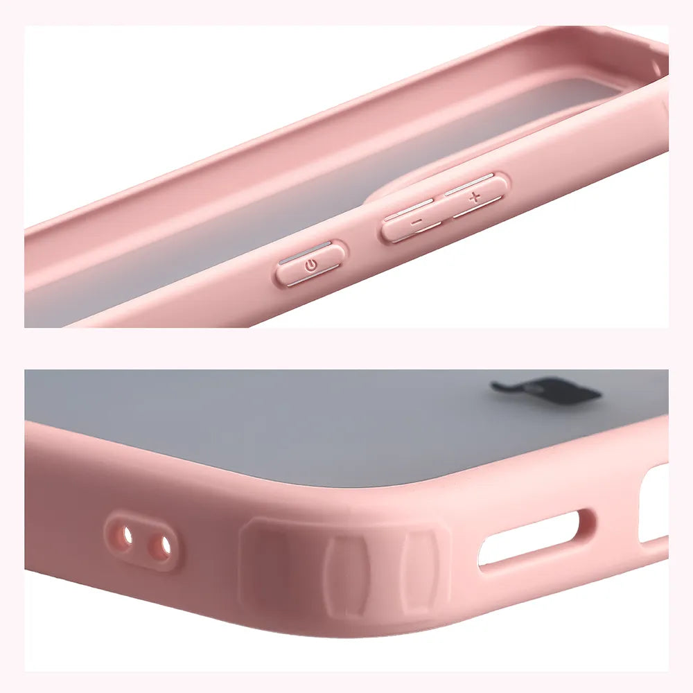 Schutzhülle + gehärtetem Glas für Xiaomi Redmi Note 17 4G/5G, Bizon Angelo Pack, Semitransparent mit hellrosem Rahmen (5/7)