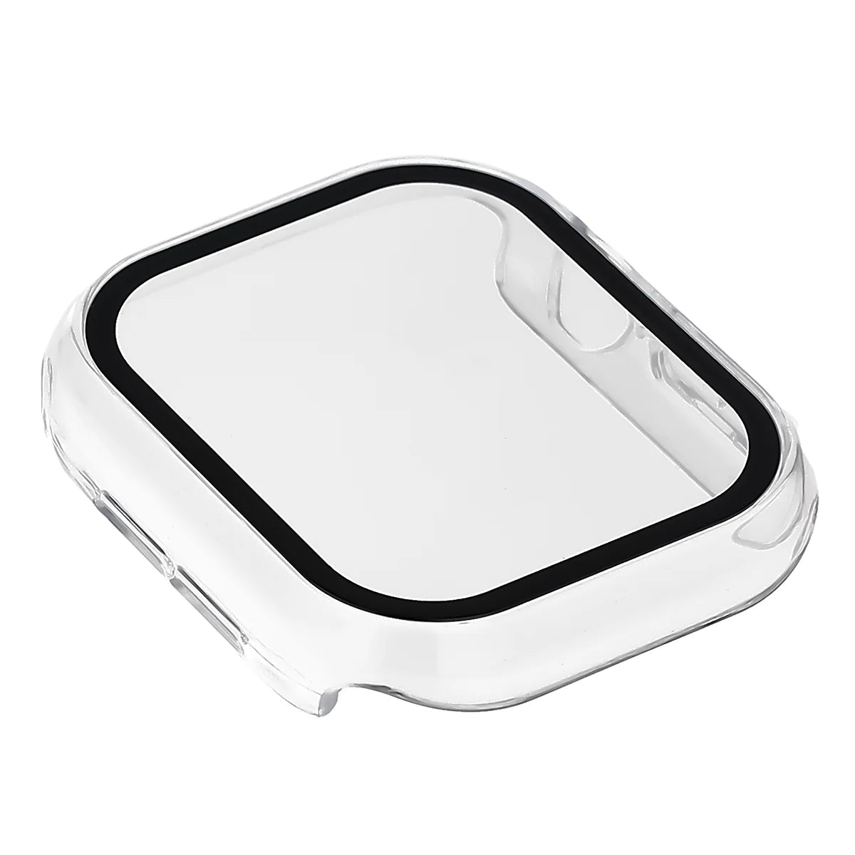 Schutzhülle mit Glas für Apple Watch Series 12 42mm, Bizon Case Watch Adamo, Transparent (7/8)