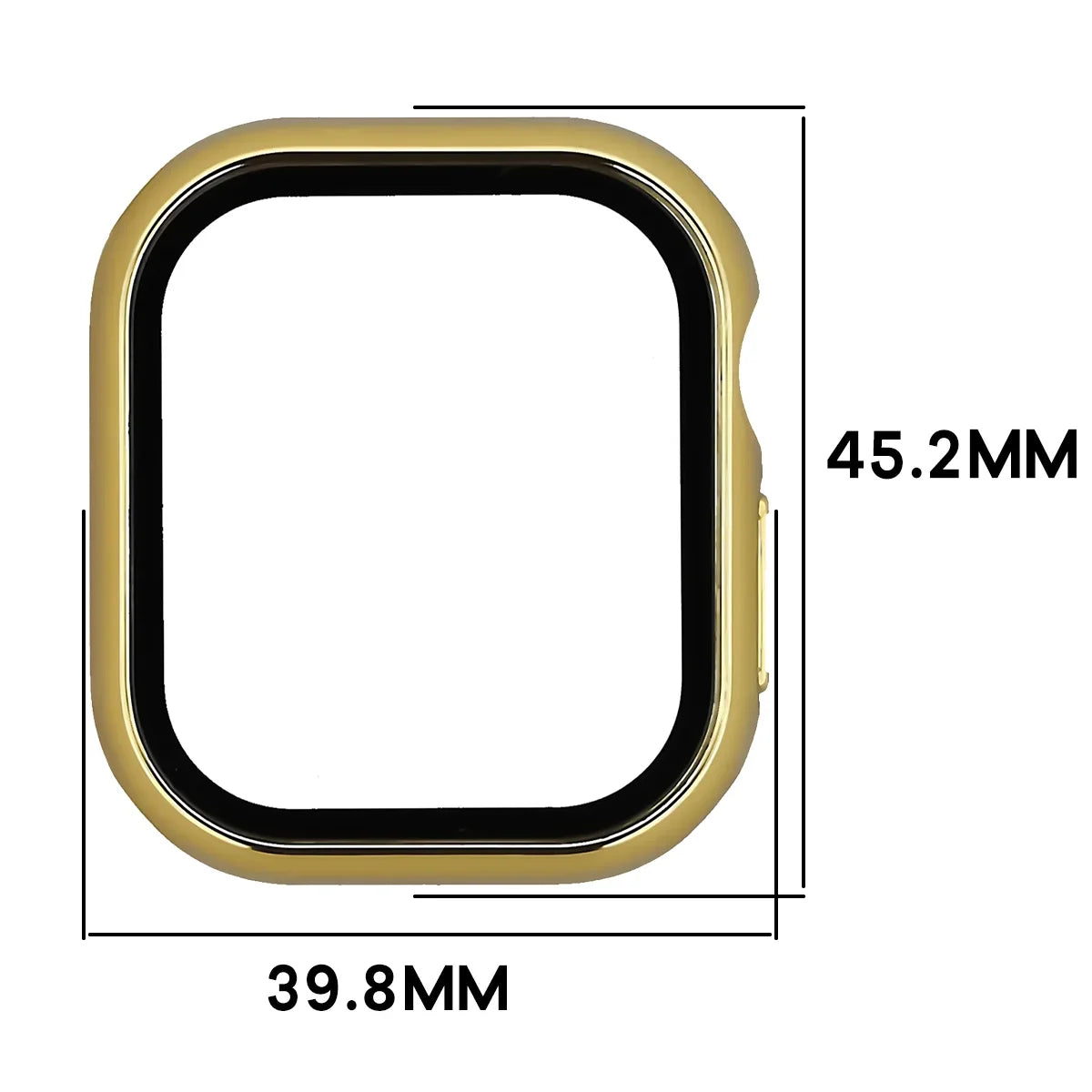 Schutzhülle mit Glas für Apple Watch Series 12 42mm, Bizon Case Watch Adamo, Golden (2/8)